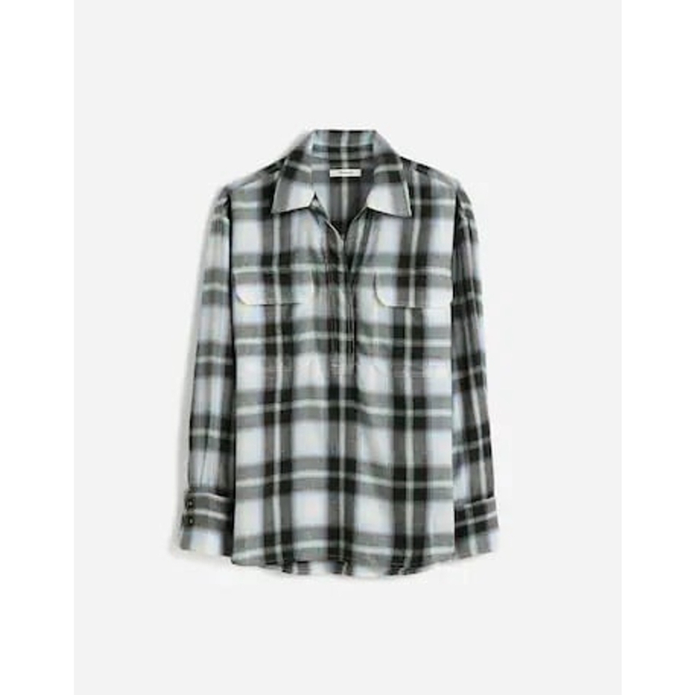 NWT Madewell Popover Shirt in Plaid